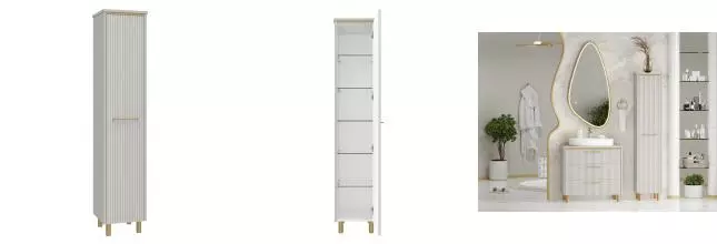 Пенал «Brevita» Elche 35 серый кашемир правый