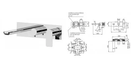 Смеситель для ванны «Remer» Infinity I54D3 хром Смеситель для ванны «Remer» Infinity I54D3 хром