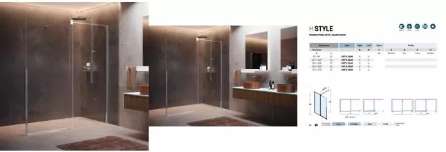 Душевая дверь «Novellini» H Style HSTYLE120D-1B 120/200 crystal clear/silver правая Душевая дверь «Novellini» H Style HSTYLE120D-1B 120/200 crystal clear/silver правая