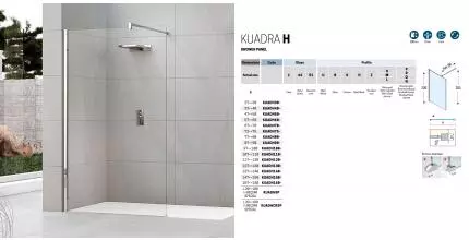 Душевая перегородка «Novellini» Kuadra H KUADH90-1B 90/200 crystal clear/silver универсальная Душевая перегородка «Novellini» Kuadra H KUADH90-1B 90/200 crystal clear/silver универсальная