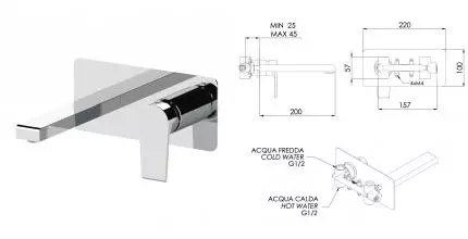 Смеситель для раковины «Mariani» Artic В00565AT хром Смеситель для раковины «Mariani» Artic В00565AT хром
