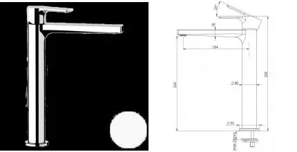 Смеситель для раковины «Mariani» Kali A37398KL12 белый матовый