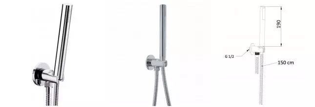 Душевой гарнитур «Mariani» B00241UM хром