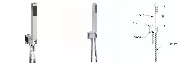 Душевой гарнитур «Mariani» B00243PF00 хром