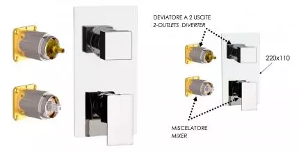 Внешняя часть смесителя «Daniel» Skyline SK612D2KBCR хром