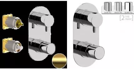 Внешняя часть смесителя «Daniel» Trilogy TG612D2KBDP брашированное золото