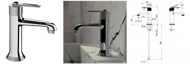 Смеситель для раковины «Daniel» Brooklyn BY606NCR хром