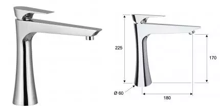 Смеситель для раковины «Daniel» Diva DV607BCR хром Смеситель для раковины «Daniel» Diva DV607BCR хром
