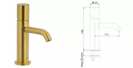 Смеситель для раковины «Daniel» Trilogy TG606NDP брашированное золото