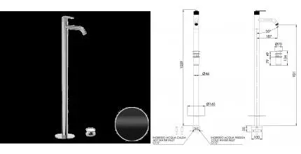 Смеситель для раковины «Daniel» Brooklyn BY68815 с донным клапаном чёрный матовый Смеситель для раковины «Daniel» Brooklyn BY68815 с донным клапаном чёрный матовый