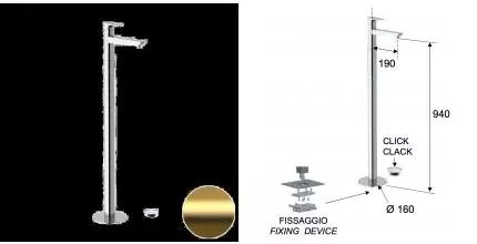 Смеситель для раковины «Daniel» Diva DV688DP с донным клапаном брашированное золото Смеситель для раковины «Daniel» Diva DV688DP с донным клапаном брашированное золото