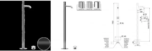 Смеситель для раковины «Daniel» Trilogy TG68815 с донным клапаном чёрный матовый