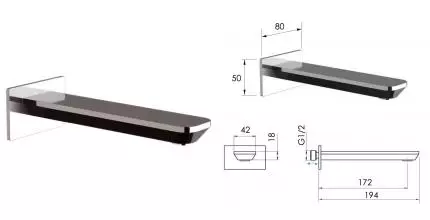 Излив к смесителю «Daniel» Tiara TA4704CR 19,4 хром