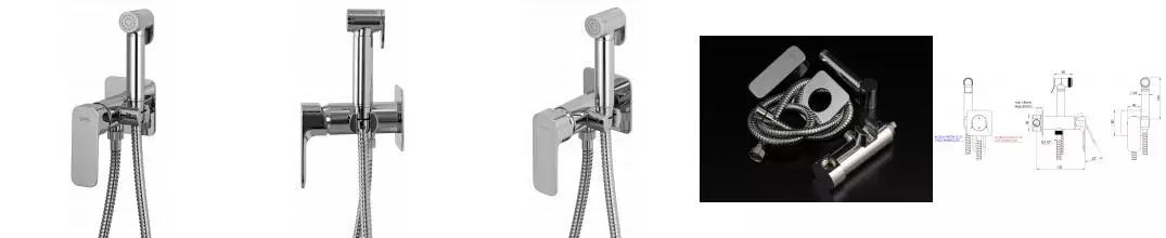 Смеситель с гигиеническим душем «Daniel» Tiara TA645BP4DCCR хром