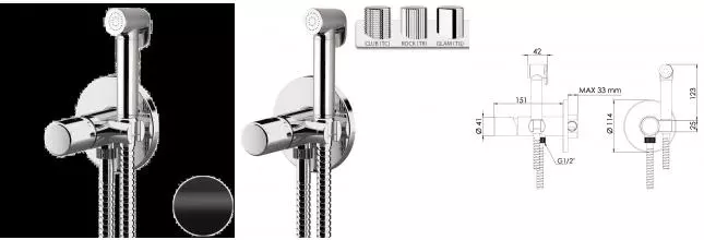 Смеситель с гигиеническим душем «Daniel» Trilogy TG6454DC15 чёрный матовый Смеситель с гигиеническим душем «Daniel» Trilogy TG6454DC15 чёрный матовый