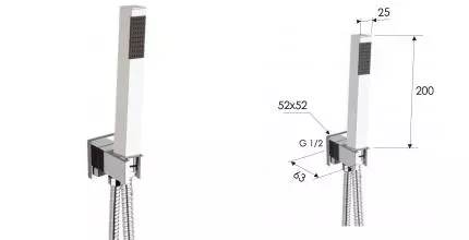 Душевой гарнитур «Daniel» A547Q495 хром
