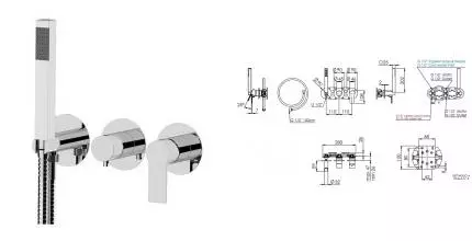 Смеситель для душа «Remer» Energy EY97D3P хром