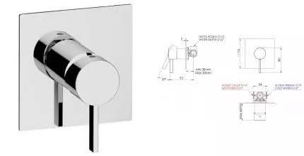 Смеситель для душа «Remer» Metrica MC30Q хром