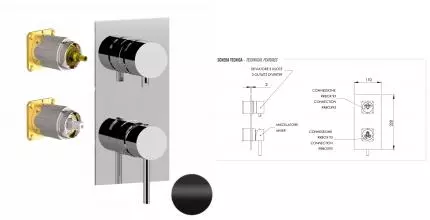 Смеситель для душа REMER X-style X93QKBNO, чёрный матовый (NO), шт X93QKBNO · X-Style, Remer, X93QKBNO