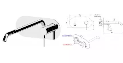 Смеситель для раковины «Remer» Metrica MC15L хром