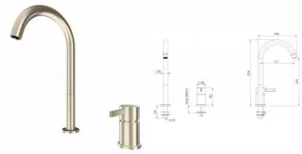 Смеситель для раковины «Remer» Metrica MC57LXV сталь
