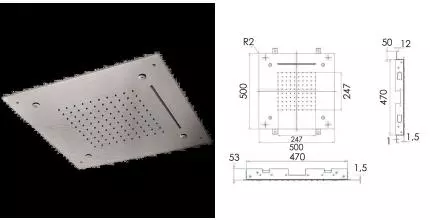 Верхний душ потолочный REMER SS357SFS50NC, нержавеющая сталь 50 см, шт SS357SFS50NC · Remer, SS357SFS50NC Верхний душ потолочный REMER SS357SFS50NC, нержавеющая сталь 50 см, шт SS357SFS50NC · Remer, SS357SFS50NC
