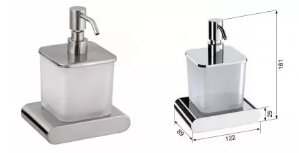 Дозатор для мыла «Remer» Lounge LN13XV на стену сталь