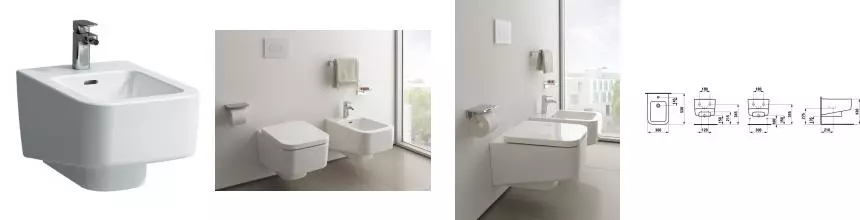 Подвесное биде «Laufen» Pro S 830961 белое