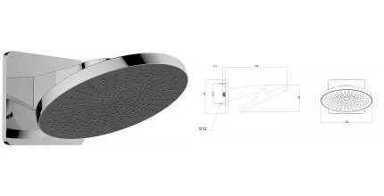 Верхний душ «Vincea» Inspire VSHD-3I5CCH хром Верхний душ «Vincea» Inspire VSHD-3I5CCH хром