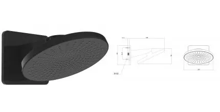 Верхний душ «Vincea» Inspire VSHD-3I5CMB чёрный Верхний душ «Vincea» Inspire VSHD-3I5CMB чёрный