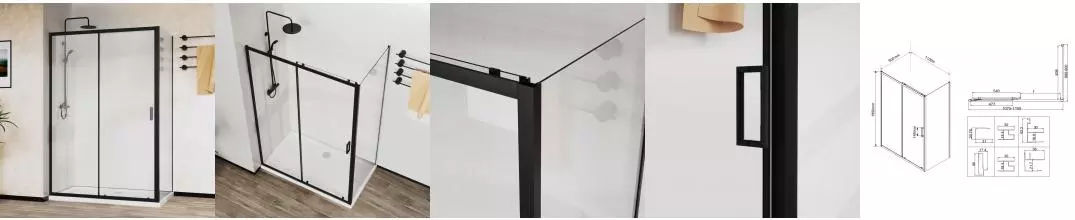 Душевой угол-ограждение «Vincea» City VSR-5CT9011CLB 110/90 прозрачный/чёрный прямоугольный без поддона универсальный Душевой угол-ограждение «Vincea» City VSR-5CT9011CLB 110/90 прозрачный/чёрный прямоугольный без поддона универсальный