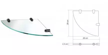 Угловая полка в ванну «WasserKRAFT» K-533GM оружейная сталь