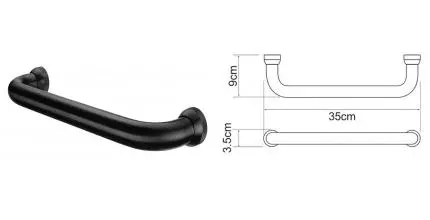 Поручень «WasserKRAFT» K-1066GM оружейная сталь