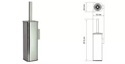 Ёршик для унитаза «WasserKRAFT» K-1167N на стену никель