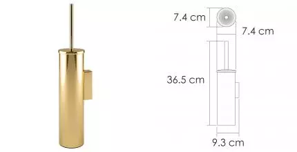 Ёршик для унитаза «WasserKRAFT» K-1087PG на стену золото