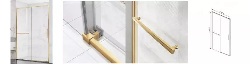 Душевая дверь «Vincea» Slim Soft VDS-1SS150CLG 150/200 прозрачная/брашированное золото Душевая дверь «Vincea» Slim Soft VDS-1SS150CLG 150/200 прозрачная/брашированное золото