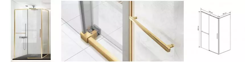 Душевой угол-ограждение «Vincea» Slim Soft VSR-1SS9015CLG 150/90 прозрачный/брашированное золото прямоугольный без поддона универсальный Душевой угол-ограждение «Vincea» Slim Soft VSR-1SS9015CLG 150/90 прозрачный/брашированное золото прямоугольный без поддона универсальный