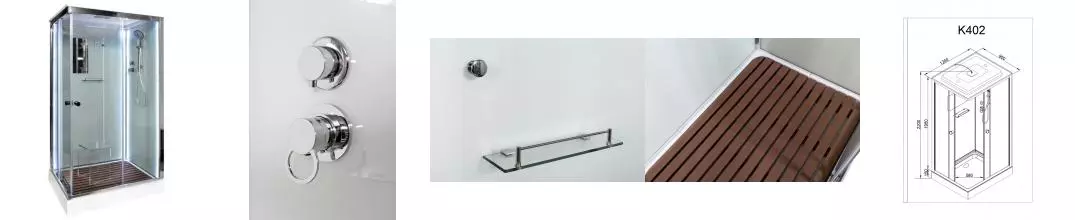 Душевая кабина «AvaCan» K402S LED 120/90 низкий поддон прозрачная/хром с электрикой Душевая кабина «AvaCan» K402S LED 120/90 низкий поддон прозрачная/хром с электрикой