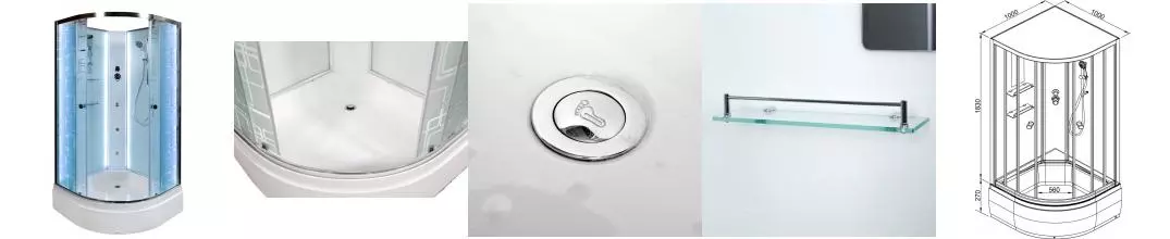 Душевая кабина «AvaCan» EM2710N LED 100/100 средний поддон матовая с рисунком/хром без крыши с гидромассажем с электрикой Душевая кабина «AvaCan» EM2710N LED 100/100 средний поддон матовая с рисунком/хром без крыши с гидромассажем с электрикой