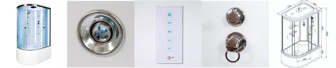 Душевая кабина «AvaCan» EM4511R LED 110/80 высокий поддон матовая с рисунком/хром с гидромассажем с электрикой правая Душевая кабина «AvaCan» EM4511R LED 110/80 высокий поддон матовая с рисунком/хром с гидромассажем с электрикой правая