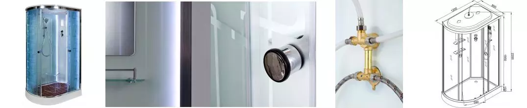 Душевая кабина «AvaCan» EM1512R LED 120/80 низкий поддон матовая с рисунком/хром с электрикой правая Душевая кабина «AvaCan» EM1512R LED 120/80 низкий поддон матовая с рисунком/хром с электрикой правая