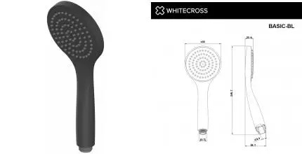 Ручная лейка «Whitecross» Basic BL чёрная матовая Ручная лейка «Whitecross» Basic BL чёрная матовая