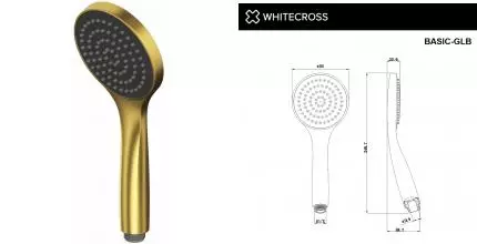 Ручная лейка «Whitecross» Basic GLB брашированное золото Ручная лейка «Whitecross» Basic GLB брашированное золото
