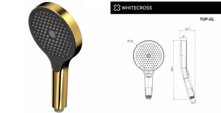 Ручная лейка «Whitecross» Top GL золото Ручная лейка «Whitecross» Top GL золото