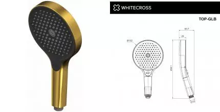 Ручная лейка «Whitecross» Top GLB брашированное золото Ручная лейка «Whitecross» Top GLB брашированное золото