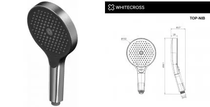 Ручная лейка «Whitecross» Top NIB брашированный никель Ручная лейка «Whitecross» Top NIB брашированный никель