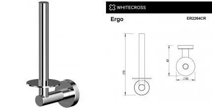 Держатель для туалетной бумаги «Whitecross» Ergo ER2264CR на стену хром