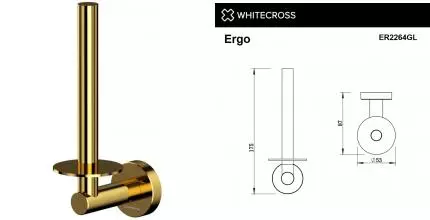 Держатель для туалетной бумаги «Whitecross» Ergo ER2264GL на стену золото