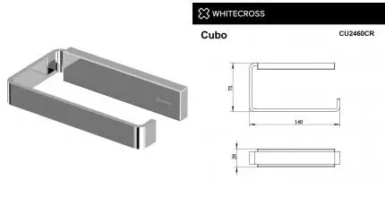 Держатель для туалетной бумаги «Whitecross» Cubo CU2460CR на стену хром