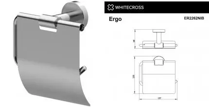 Держатель для туалетной бумаги «Whitecross» Ergo ER2262NIB на стену брашированный никель